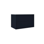 Adema Prime Core Wastafelonderkast - 80x55x45cm - 2 lades - Push to open - MDF - mat marine blauw SW892682