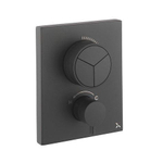 Crosswater Crossbox inbouw douchekraan thermostatisch 3 functies inclusief inbouwdeel zwart mat SW815960