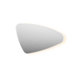 INK SP23 Spiegel - 120x4x70cm - LED onder en boven colour changing - dimbaar - organisch - in stalen kader - rechts aluminium wit mat SW693128