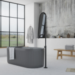 Ideavit ARCHTEC-GR Vrijstaand Bad - 170x75x60cm - Rock Texture - overloopgat - klikwaste - verstelbare poten - grijs SW1220452