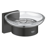 GROHE Start Cube Zeepschaal - met houder - glas - mat zwart SW1126627