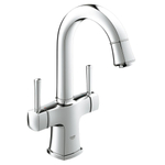 GROHE Grandera waterbesparende wastafelkraan met hoge draaibare uitloop met waste chroom 0437820