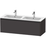 Duravit Ketho 2 wastafelonderbouwkast met 1 lade voor dubbele wastafel 128x48x44cm met greep antraciet grafiet supermat SW772087