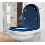 Villeroy & Boch O.novo Vita closetzitting met deksel met softclose met greeprand met quick release blauw 1025074