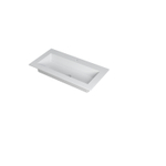 INK Kraft wastafel - 120x45x1cm - 1 wasbak - 0 kraangaten - wit mat SW439639