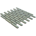 The Mosaic Factory Sevilla mozaïektegel - 30x30cm - wandtegel - Ovaal - Porselein Light Green Glans SW716262