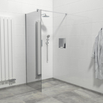 Saniclass Bellini Inloopdouche - 80x200cm - veiligheidsglas - spiegel buitenzijde - anti kalk - chroom SW238188