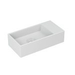 INK Versus Fontein - 36x18x9cm - wasbak links - 0 kraangaten - porselein wit mat SW493352