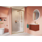 Crosswater Clear 6 Schuifdeur - 100cm - messing geborsteld SW916810