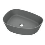 Arcqua Rocker Waskom - opbouw - organisch - links - 50x37cm - mat grijs SW976314