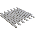 The Mosaic Factory Sevilla mozaïektegel - 30x30cm - wand en vloertegel - Ovaal - Porselein White Mat SW716260