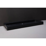 Forzalaqua Palermo wastafel 120.5x51.5x9cm Rechthoek 2 kraangaten Natuursteen Graniet gezoet SW230819