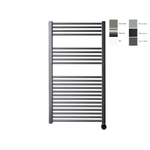 Sanicare electrische design radiator 111,8 x 60 cm. Gun metal met thermostaat zwart (linksonder) SW1000662