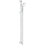 GROHE New Tempesta 100 Glijstangset - 90cm - ronde handdouche - 1 straalsoort - gladde doucheslang - chroom/wit SW108113