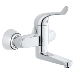 GROHE Euroeco veiligheids wandkraan met koppelingen chroom 0465163