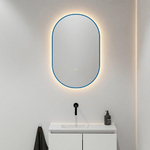 Mondiaz GLOW Badkamerspiegel - Ovaal - 45x90cm - Indirecte LED verlichting - bewegingssensor - Jeans (Blauw) SW1105154