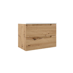 Adema Prime Balance Wastafelonderkast - 80x55x44.9cm - 2 lades - Geintegreerde greep - MDF - Rustiek Eiken SW1027167