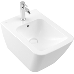 Villeroy & Boch Finion wandbidet 1 kraangat 37.5x56cm ceramic+ met overloop stone white SW209584