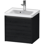 Duravit Ketho 2 wastafelonderbouwkast met 1 lade 48.4x37.5x44cm met greep antraciet eiken zwart mat SW771924