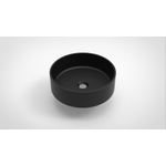 Arcqua Case waskom - 40x40cm - Rond - Cast marble Zwart Mat SW767332