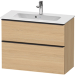 Duravit D-Neo wastafelonderkast 81x62.5x37.2cm 2 lades Natuur eiken Mat SW641135