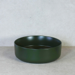 HR Badmeubelen Note waskom - 37x12cm - opbouw - keramiek - olijfgroen mat SW369756