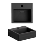 Clou Flush 1 fontein 28x27cm kraangat Keramiek Zwart mat SW9356