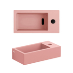 Clou Flush 3 fontein 36x18cm met kraangat rechts mat roze keramiek SW795717