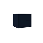 Adema Prime Core Wastafelonderkast - 60x55x45cm - 2 lades - Push to open - MDF - mat marine blauw SW892677