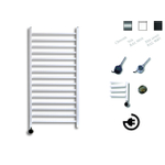 Sanicare Qubic Elektrische Design Radiator - 126.4 x 60 cm - 773 Watt - thermostaat chroom linksonder - wit SW890937
