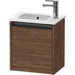 Duravit Ketho 2 fonteinkast met 1 deur 41x29.2x44cm links, met greep antraciet donker noten mat SW772699