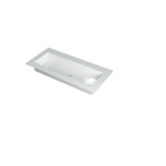 INK Kraft wastafel - 100x45x1cm - 1 wasbak - 0 kraangaten - wit glans SW439519