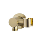 Wiesbaden Wandaansluitbocht met kantelbare handdouchehouder rond 1/2" geborsteld messing SW373303