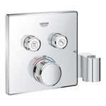 Grohe SmartControl Inbouwthermostaat - 3 knoppen - handdouchehouder - vierkant - chroom SW104923