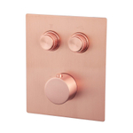 Wiesbaden Caral Klik Pro inbouw thermostatisch douchekraan 2 functies met inbouwdeel geborsteld koper SW717735