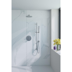 Fortifura Calvi Inbouw Regendoucheset - rond - thermostatisch - wandarm - glijstang - 25cm hoofddouche - staaf handdouche - gladde doucheslang - chroom SW1189343