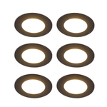 QAZQA Blanca Inbouwspot - set van 6 - 9x9cm - incl. LED - 3 staps dimbaar - IP44 - mat zwart SW1209740