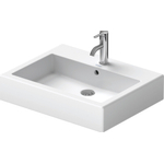 Duravit Vero wastafel onderzijde geslepen 60x47cm met kraangat en overloop met wondergliss wit 0290104