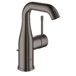 GROHE Essence New Wastafelkraan Opbouw - uitloop 11.4cm - M-size - hoge draaibare uitloop - waste - EcoJoy - hard graphite SW97488