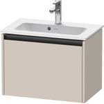 Duravit Ketho 2 wastafelonderbouwkast met 1 lade 61x39x44cm met greep antraciet taupe mat SW772967