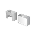 INK Hangar Fontein - 40x20x30cm - wasbak links - 0 kraangaten - polystone wit glans SB3401021