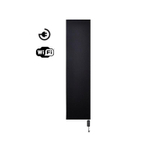 Sanicare Elektrische Design Radiator Denso 180x40cm - Mat zwart - wifi - thermostaat zwart (linksonder) SW1000748
