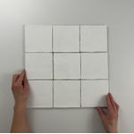 By Goof wandtegel - 13x13cm - 10mm - Vierkant - Wit Glans SW542660