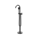 IVY Nexus Badthermostaatkraan - opbouw - cooltouch - met cascade uitloop - Zwart chroom PVD SW1031203