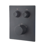 Wiesbaden Caral Klik Pro afbouwdeel inbouwthermostaat 2 weg mat zwart SW717348