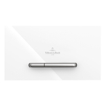 Villeroy & Boch Viconnect bedieningsplaat M300 DF frontbediend 25.3x14.5cm glas wit/RVS SW106650