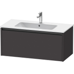 Duravit Ketho 2 wastafelonderbouwkast met 1 lade 101x48x44cm met greep antraciet grafiet supermat SW772414
