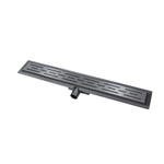 Wiesbaden douchegoot met flens en rooster 80 x 7 cm gunmetal SW542683