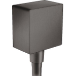 Hansgrohe Fixfit Square muuraansluitbocht m. terugslagklep brushed black chroom SW358915