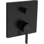 Hansgrohe Finoris afdekset badkraan beluchter met hendel mat zwart SW651037